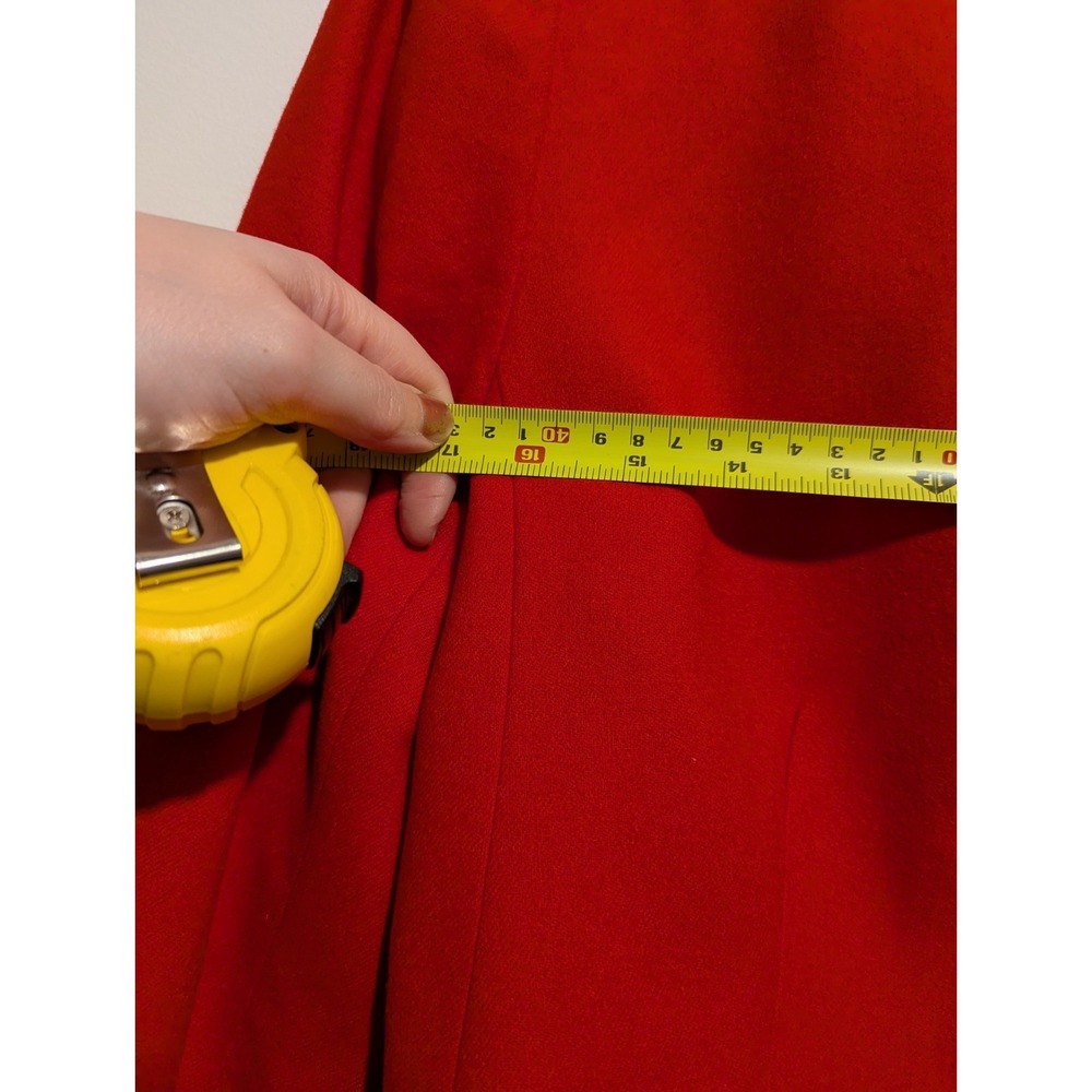 Vintage Pendleton Red 100% Wool Open Cropped Jacket Blazer Size XS Petite USA - Picture 6 of 8
